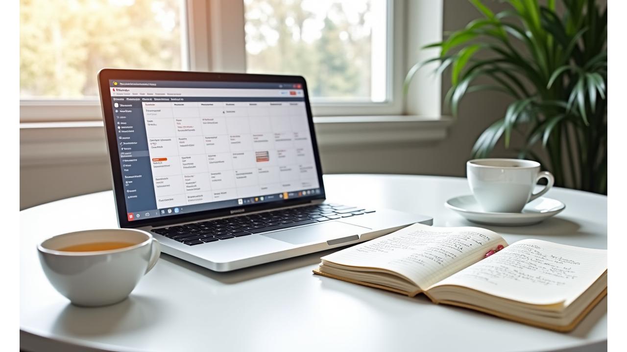 Calendario interactivo de talleres online con fechas y horarios destacados