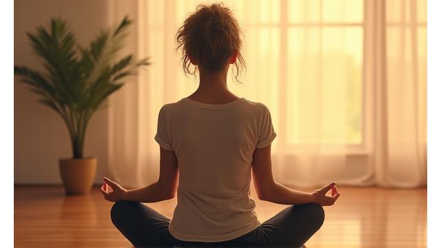 Persona gestionando emociones a través de la respiración profunda